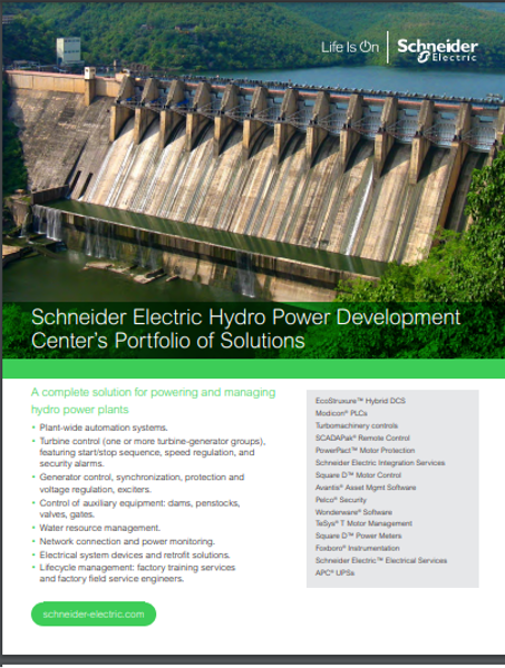 EcoStruxure™ Process Expert​ Schneider Electric Hydro Power Development Center's Portfolio of Solutions Brochures​